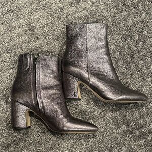 Sam Edelman Metallic Black Ankle Booties